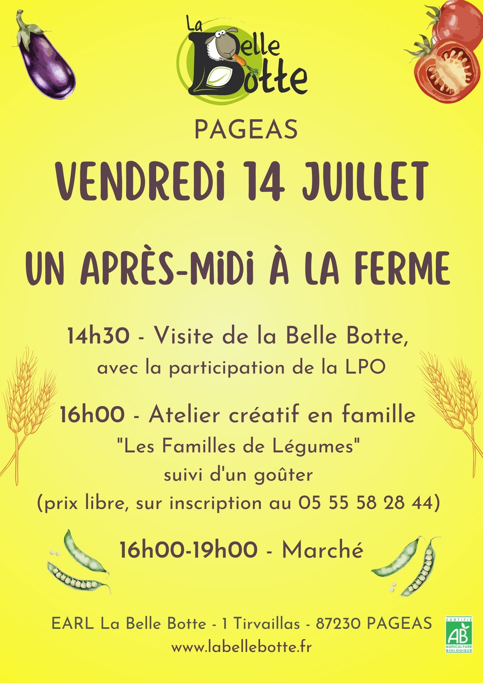 Affiche visite de ferme